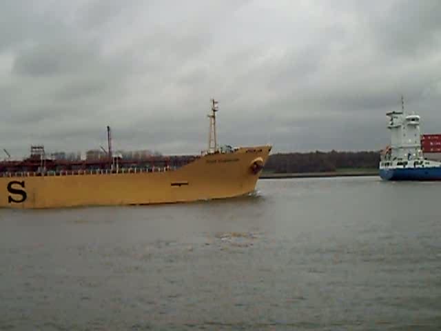 Stolt <Endurance,173mlang 31m breit.Einlaufend auf dem Nieuwe waterweg nach Rotterdam-Hafen.16.11.08