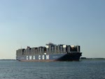 „CMA CGM Christophe Colomb“ Kurs Hamburg.Der Frachter bringt es auf ...
