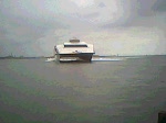 Hochgeschwindigkeitskatamarane/63/stena-discovery-ankommend-hoek-van-holland Stena Discovery ankommend Hoek van Holland, 2002. Sie ist 126m lang 40m breit, 40kn, 2X45000Ps. Sie ist ausgelegt f�r 375 Autos, 1500 Passagiere.