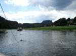 Schaufelraddampfer Pirna am 25.6.2011 in Rathen/S�chs.Schweiz.  ...