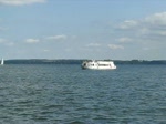 MS 'BERLIN' kehrt von seiner fahrt auf den Schweriner See zur Anlegestelle der 'Wei�en Flotte' zur�ck, BUGA 2009 Schwerin 16.09.2009