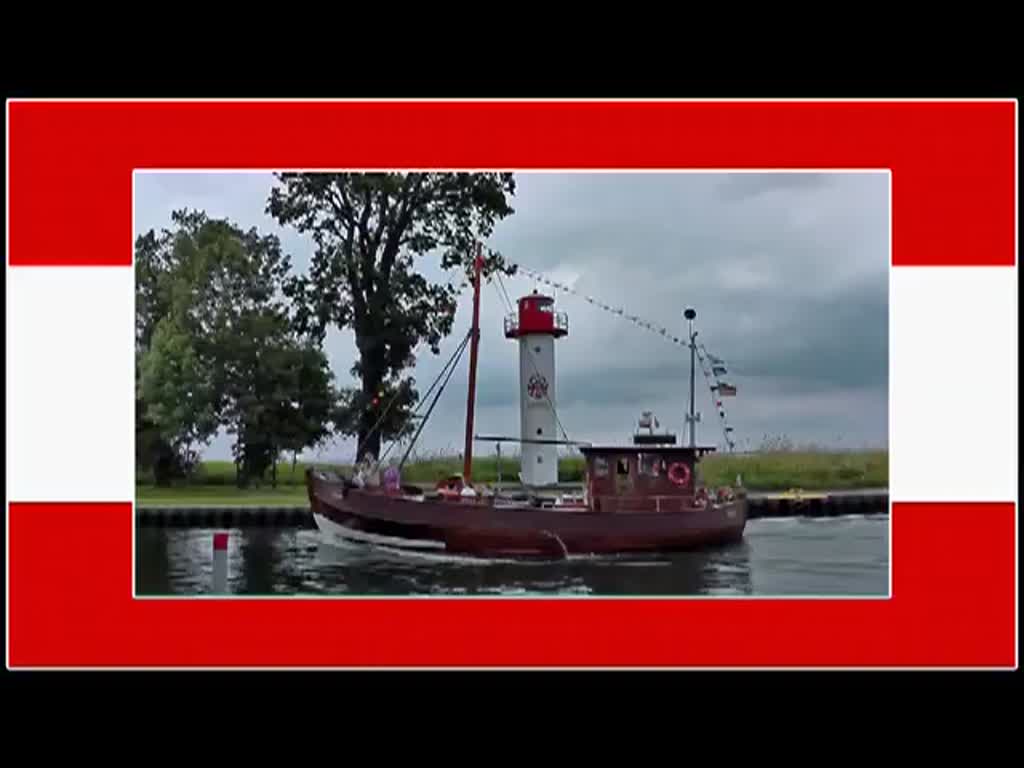 Das Traditionsschiff „Kutter Greif“ auf der Fahrt vom Stettiner Haff zum Stadthafen Ueckermünde. - 06.06.2015