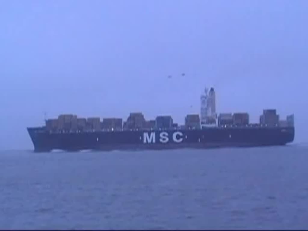 Die MSC Soraya IMO-Nummer:9372494 Flagge:Panama Länge:277.0m Breite:40.0m Baujahr:2008 Bauwerft:Samsung Shipbuilding&Heavy Industries,Seoul Südkorea aufgenommen vor der Alten Liebe Cuxhaven am 08.12.10