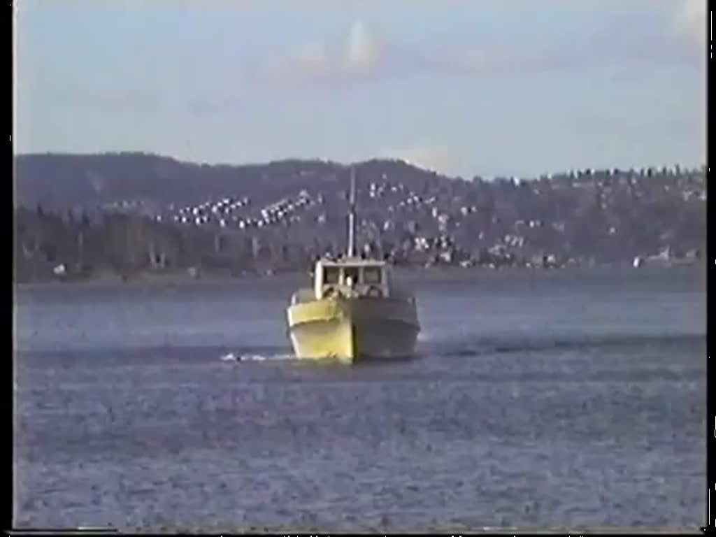 Hafenfähre in Oslo im April 1992.