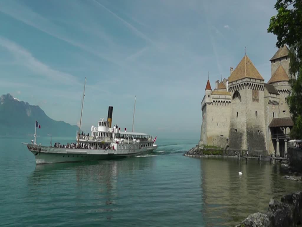 MS Italie  beim Anleger Château de Chillon (12. Mai 2018)