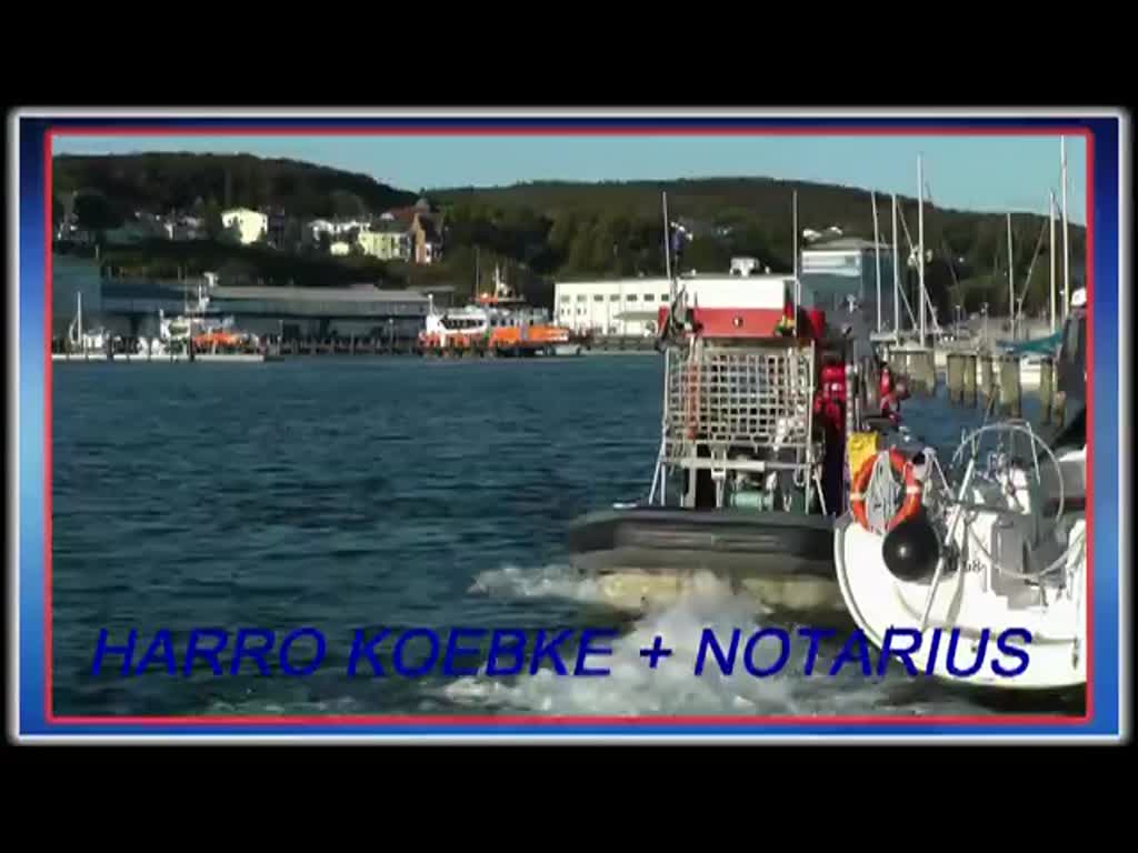 Seenotrettungskreuzer HARRO KOEBKE und Tochterboot NOTARIUS nach ihrem Einsatz im Hafen von Sassnitz. - Aug / Sep 2016
