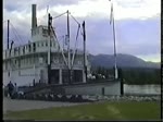 Besichtigung der SS Klondike am 5. Juli 1989 in Whitehorse, wo das Dampfschiff als Museum erhalten wird.