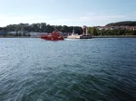 Die Schlepper Amstelstroom (IMO 9295775) und Bugsier 16 (IMO 9021124) mit dem Hotelschiff Rossini und die Schlepper Rade (IMO 9307504) und Bugsier 17 (IMO 9036234) mit dem Hotelschiff SANS VITESSE bei ihrer Arbeit vor- und im Hafen von Sassnitz. - 10 ...