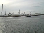 Front Falcon: 333 m lang , 58 m breit, auslaufend Europoort Rotterdam.
