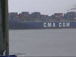 Die aus Hamburg auslaufende CMA CGM Otello am 20.02.10 bei Lühe IMO-Nummer:9299628 Flagge:Frankreich Länge:334.0m Breite:42.0m Baujahr:2005 Bauwerft:Hyundai Heavy Industries,Ulsan Süd
