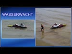 DRK Wasserwacht mit einem BRP Sea-Doo Jetboot vor dem Seebad Heringsdorf auf Übungsfahrt.